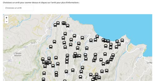 cartographie communication poster réseau bus scolaire urbain horaires plan numérisation leaflet webmap webcarto cartes agence martinique lignes arrêts prestation